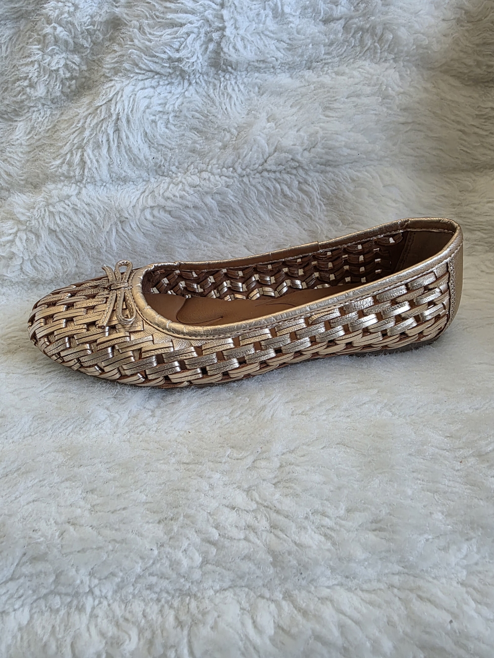 Lucky Brand Mogeni Metallic Woven Ballet Flat - Rose Gold